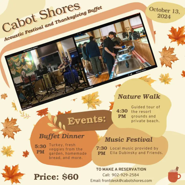 Cape Breton Fall: Cabot Shores Acoustic Festival and Thanksgiving Buffet