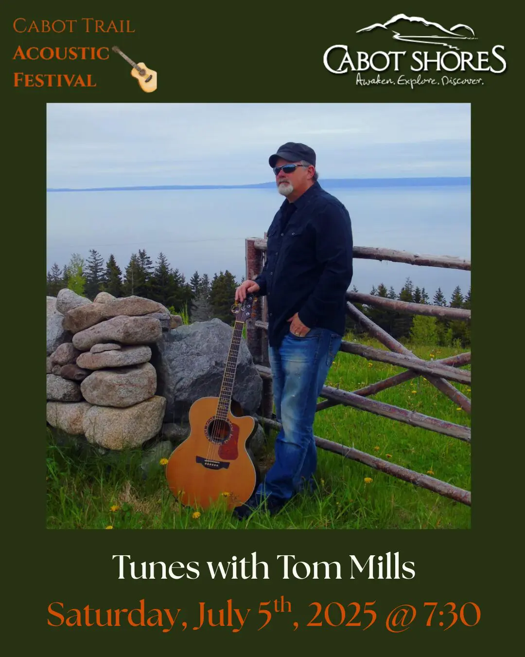 Concert with Tom Mills on July 5th, 2025 Tom Mills Concert Poster 2025