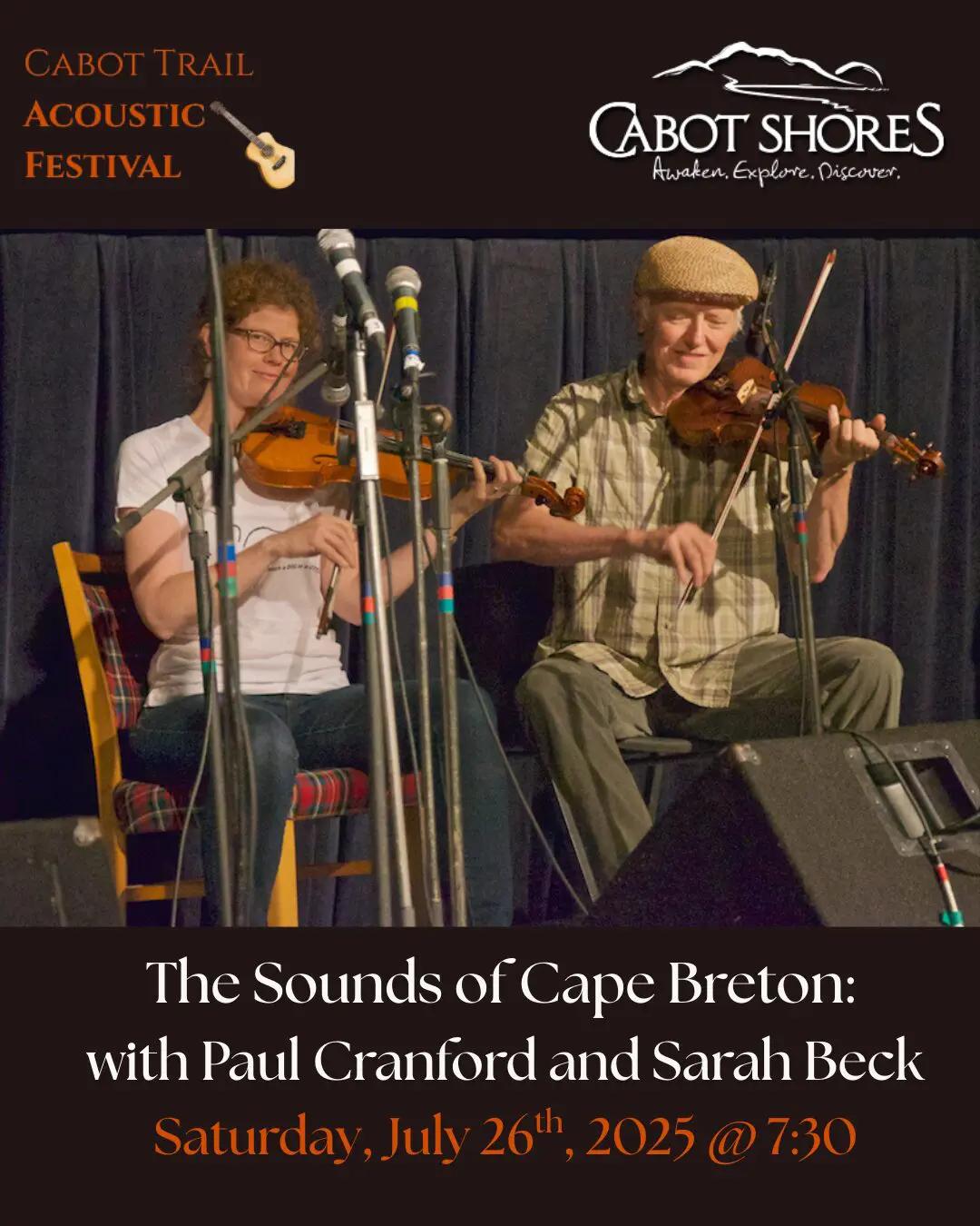 Concert with Paul Cranford and Sarah Beck on July 26th, 2025 paul and sarah concert poster 2025