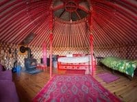 Inside Big Red Yurt