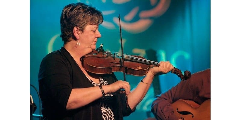 Brenda Stubbert playing fiddle