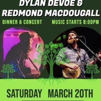 Concert with Dylan Devoe & Redman Macdougall flyer