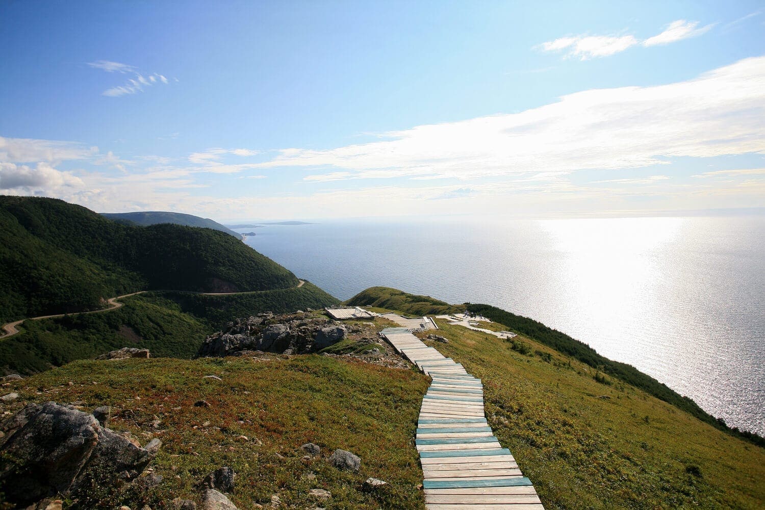 A beautiful vista of the Atlantic Ocean as seen from Cape Breton Island.
