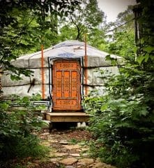Summer Tiger Yurt exterior.