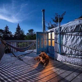Big Sky Blue Yurt with Ocean view at Cabot Shores