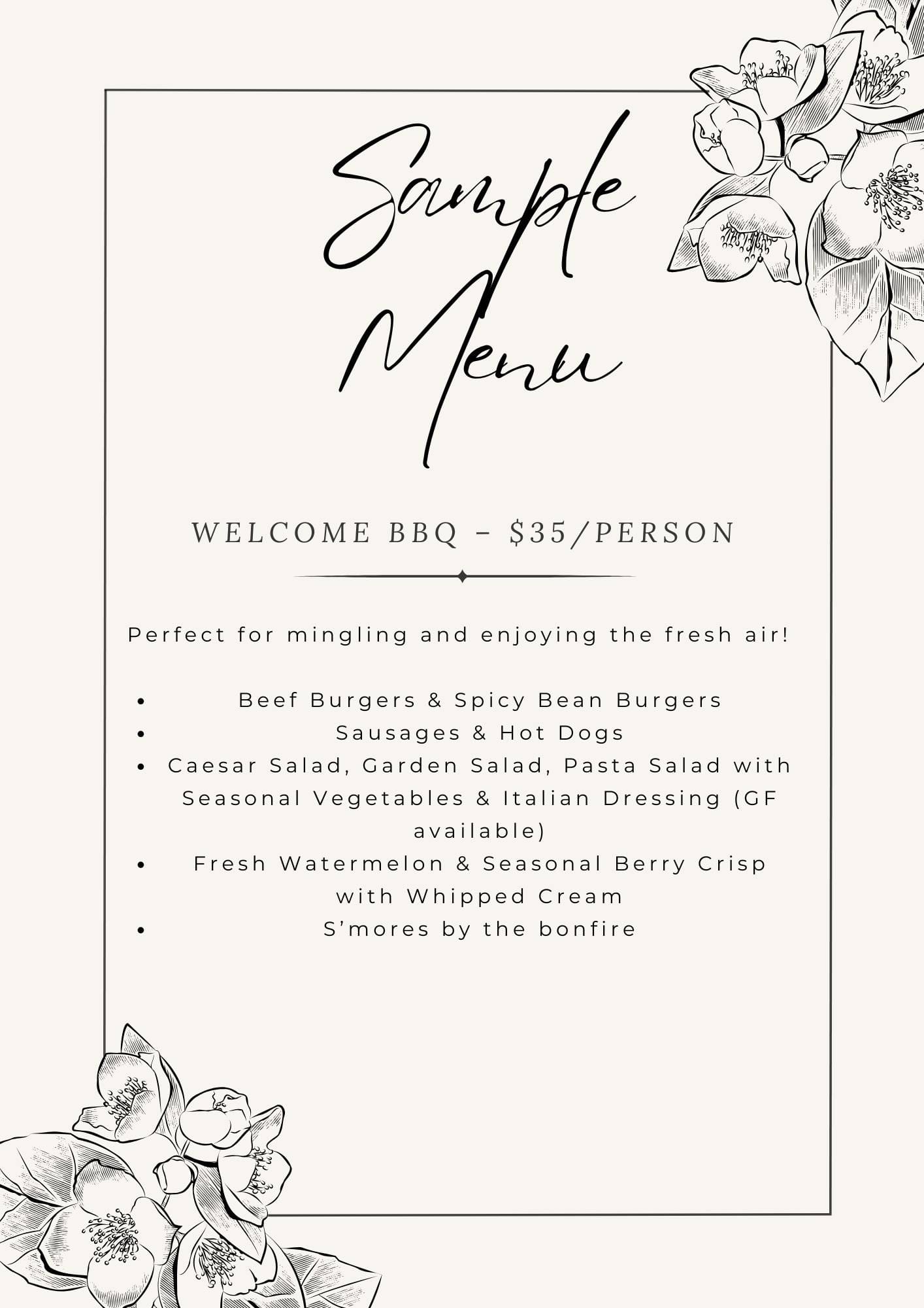 Sample Welcome BBQ