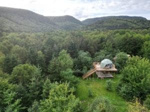 A dome in Cape Breton close to Nova Scotia waterfalls.