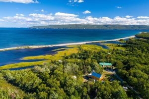 The view of a Cape Breton resort where you can kayak.