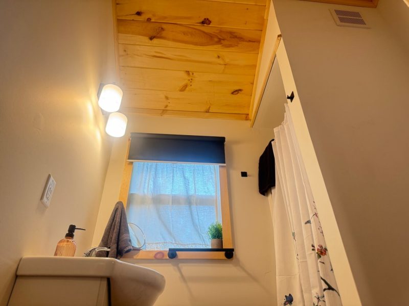 Little Red Chalet bathroom ceiling